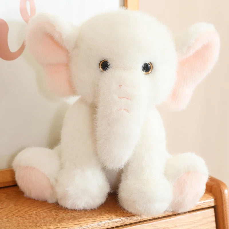 Wholesale 23/35cm Cute Pink Long Nose Elephant Plush Toys Lovely Soft Stuffed Cartoon Animals Dolls For Birthday Christmas Gift