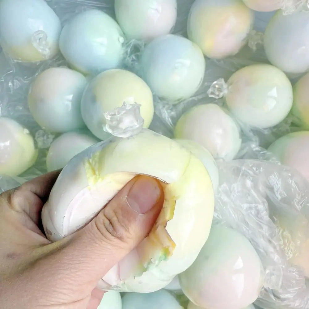 Boys Girls Hand Relax Crispy Skin Ball Squishy Toy Handmade Sensory Fidget Ball Colorful Pinch Cracking Wax Ball Friend Party