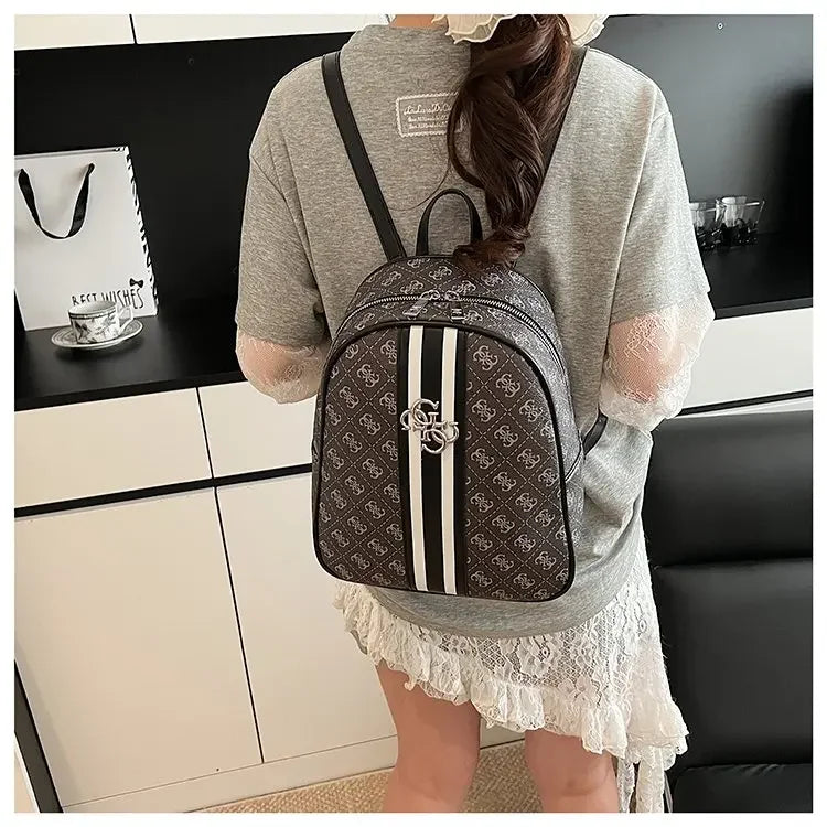 Elegant Leather Vintage Diaper Bag: Luxury Crossbody Handbag For Women With Designer Letter Logo And Large Tote Capacity
