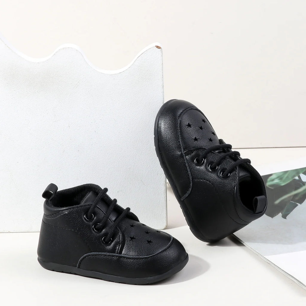 Baby Retro Leather Shoes Boy Girl Shoes Toddler Rubber Sole Anti-slip First Walkers Newborn Infant Moccasins Baby Crib Shoes