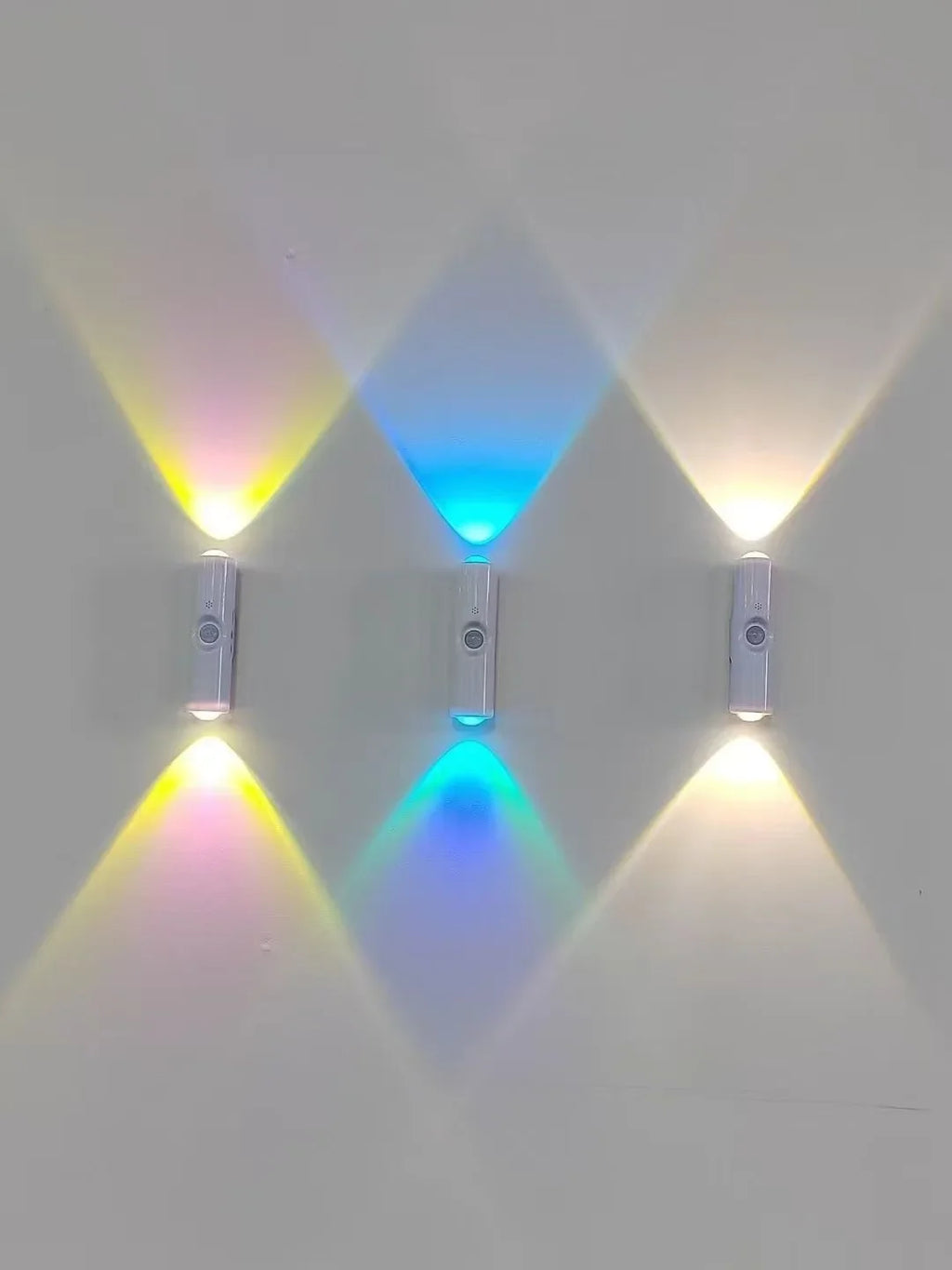 LED Night Lights Double-head Sunset Wall Lamp Motion Sensor RGB Ambient Light Magnetic USB Rechargeable Party Corridor Closets