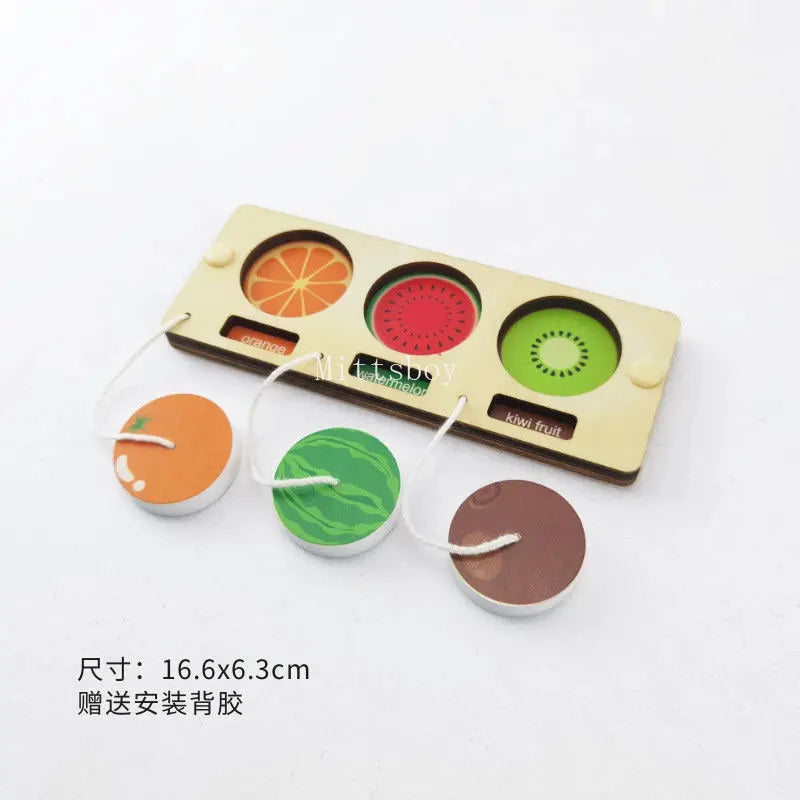 DIY Montessori Busy Board Accessory Wooden Hourglass Gear Skidway Puzzle Toy MB01 For Children