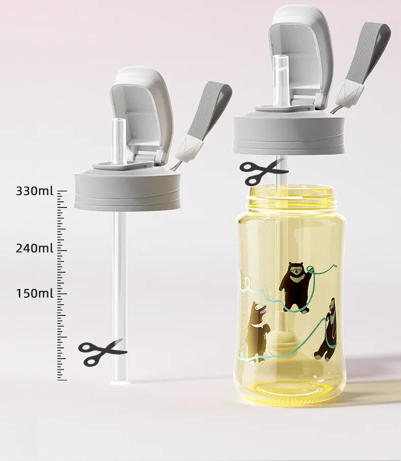 Suitable for third-generation pigeon bottle conversion, cup lid, pigeon handle/wide caliber straight drinking straw,gravity ball