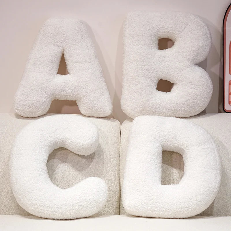 Cozy English Letters Pillow Sofa Cushion Living Room Decor 26 Letter Stuffed Doll Toy Kids Pillow Teaching Words Game Kid Toy