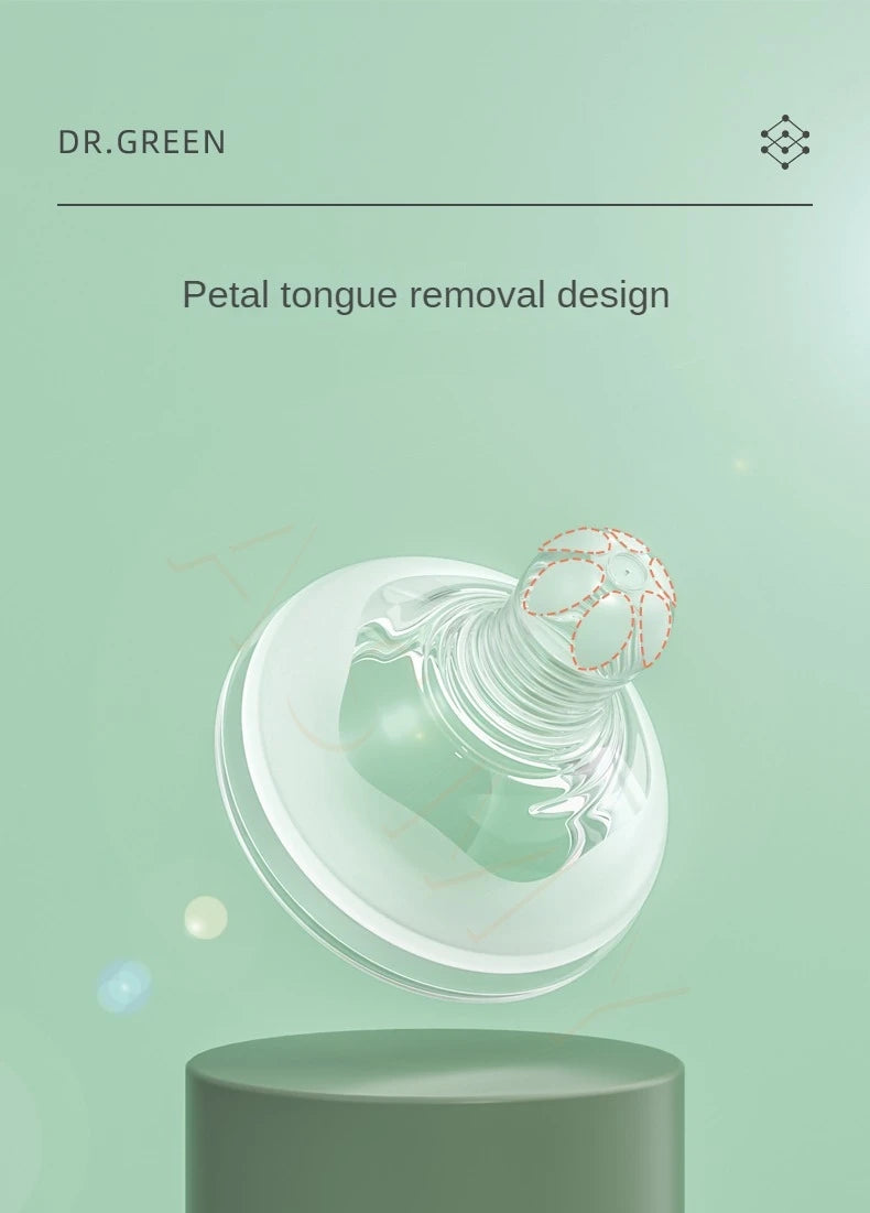 Dr.Green Wide Mouth S/M/L/Cross hole Nipple Bottle nipple safe silicone material soft texture Suitable for 0-3 years old babies