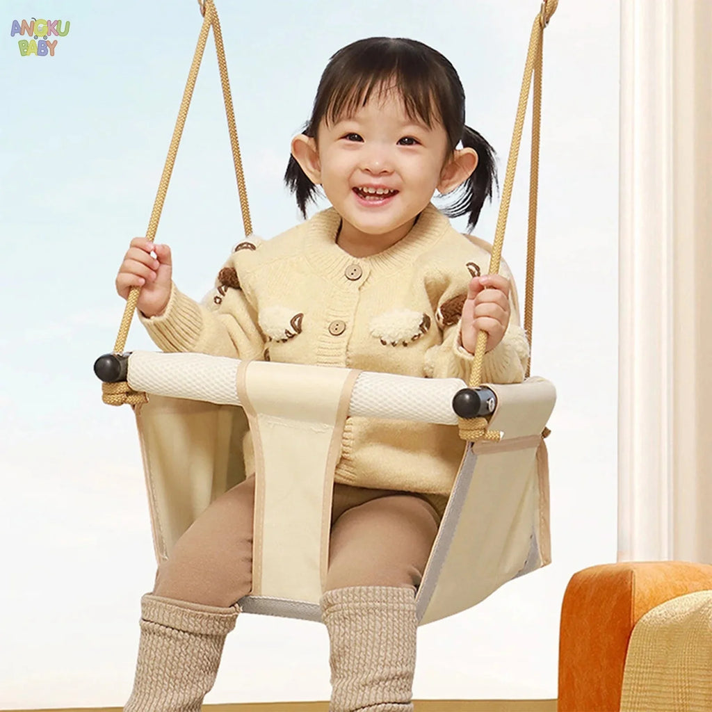 Adjustable Baby Swing - Foldable 360° D-Shaped Portable Rocker