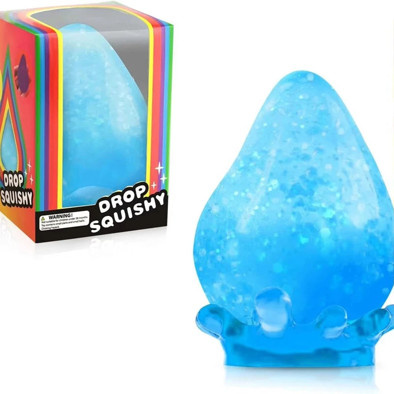 NEEDOH Water Droplet Shape Sensory Squeeze Toys Squishy Stress Relief Slow Rebound Pinch Toys Surprise Gifts for Kids Adult Hot