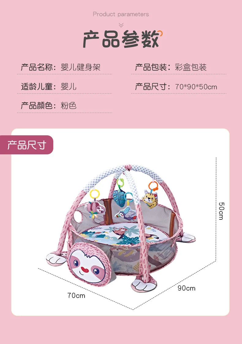 Multifunctional Baby Game Gym Play Mat Climbing Mat Fitness Rack Infant Educational Toys Rug Blanket Ball Pit Activity Pool Gift