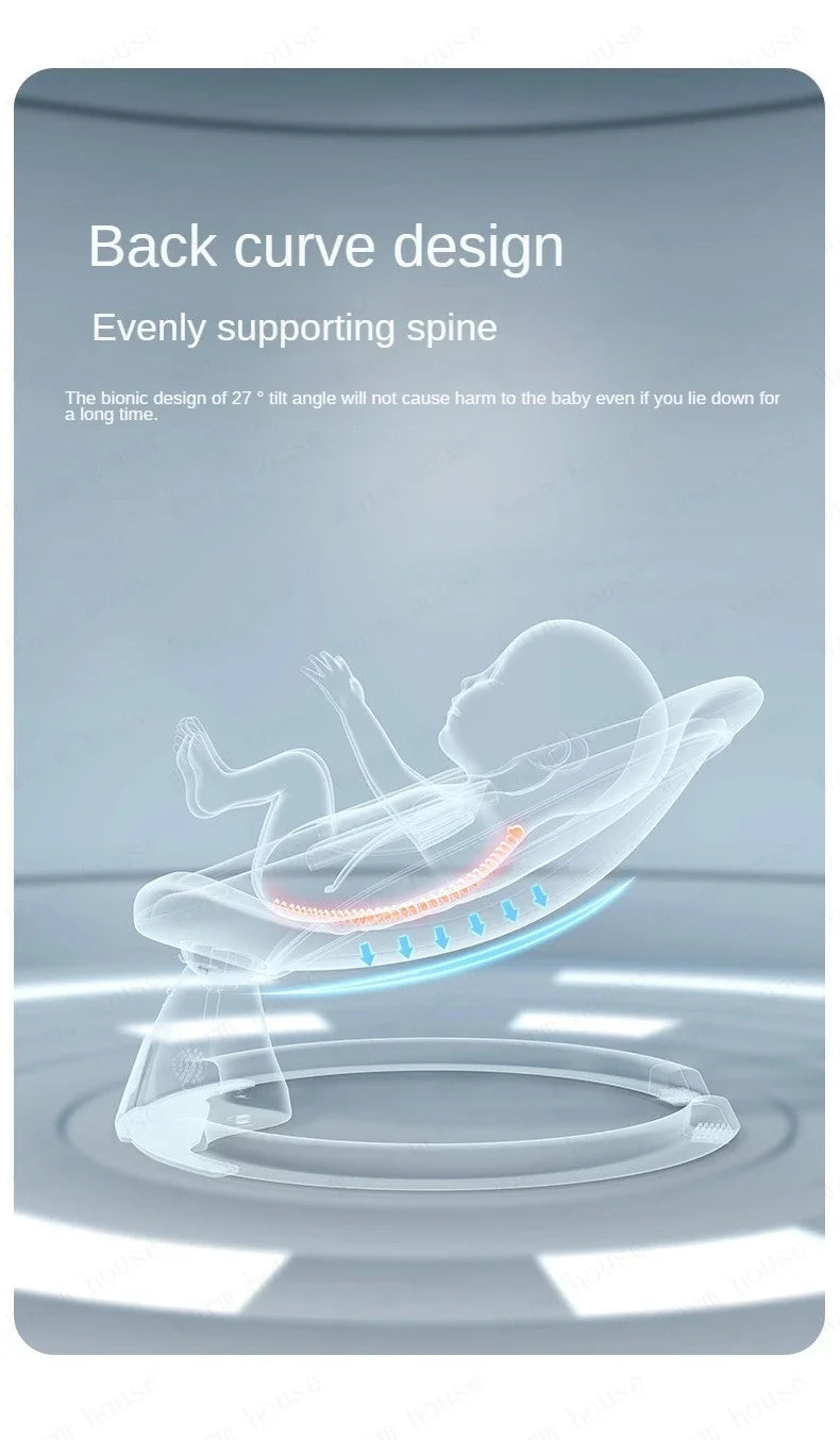 Electric Automatic Baby Rocking Cradle - Modern Newborn Sleep Aid Swing