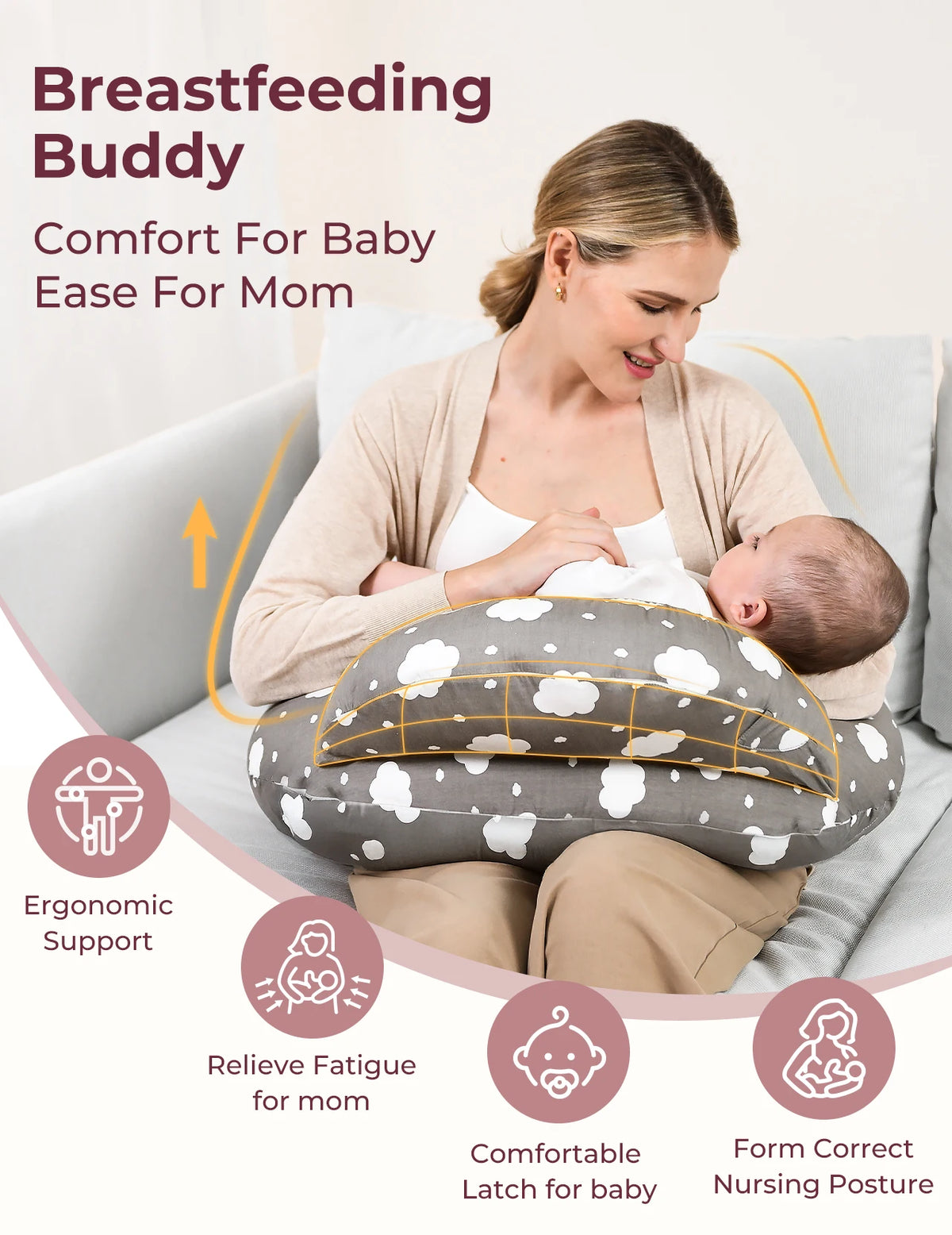 Momcozy Nursing Pillow for Breastfeeding