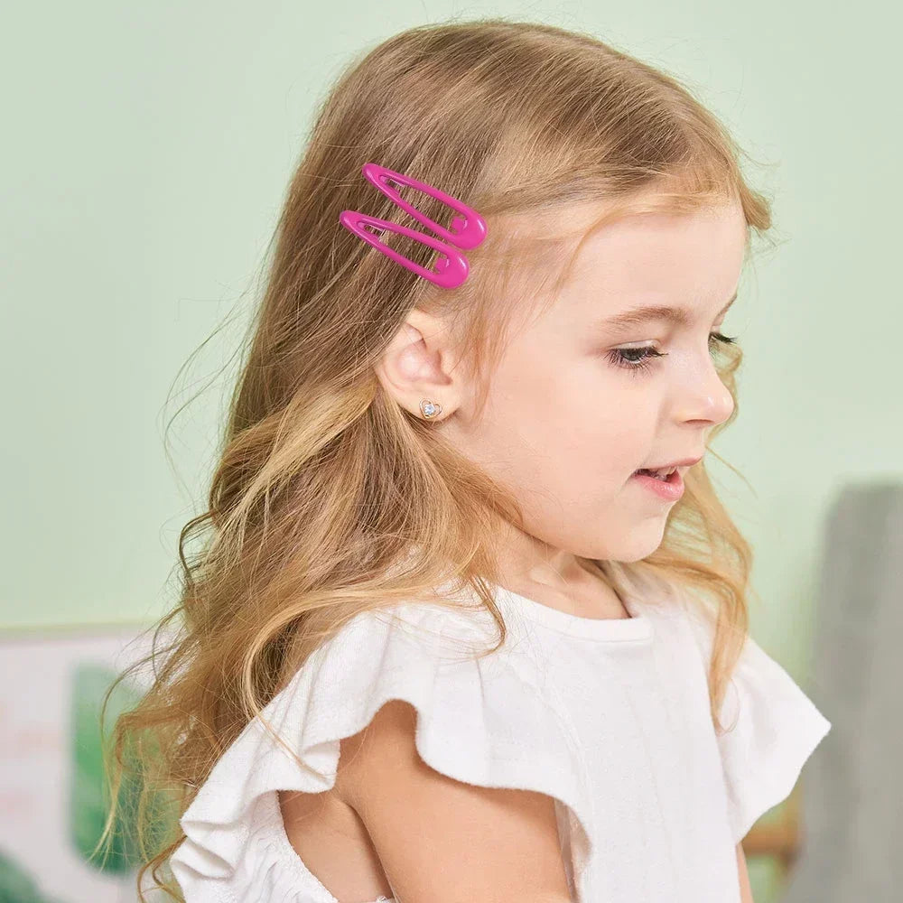 20/50Pcs Snap Hair Clips Candy Color Glossy 2 Inches No Slip Metal Hair Pins Clips Barrettes Accessories for Baby Girls Toddlers