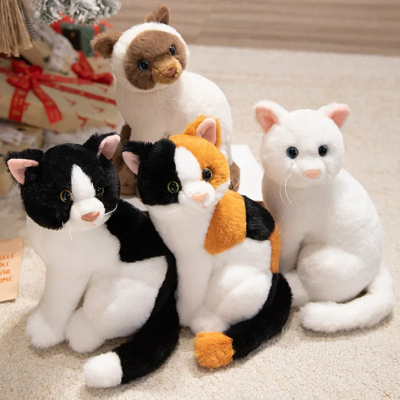 Hot Kawaii Cat Plush Doll Soft Stuffed Animal Simulation Plush Kitten Toys for Children Cartoon Kids Girl Baby Birthday Gift