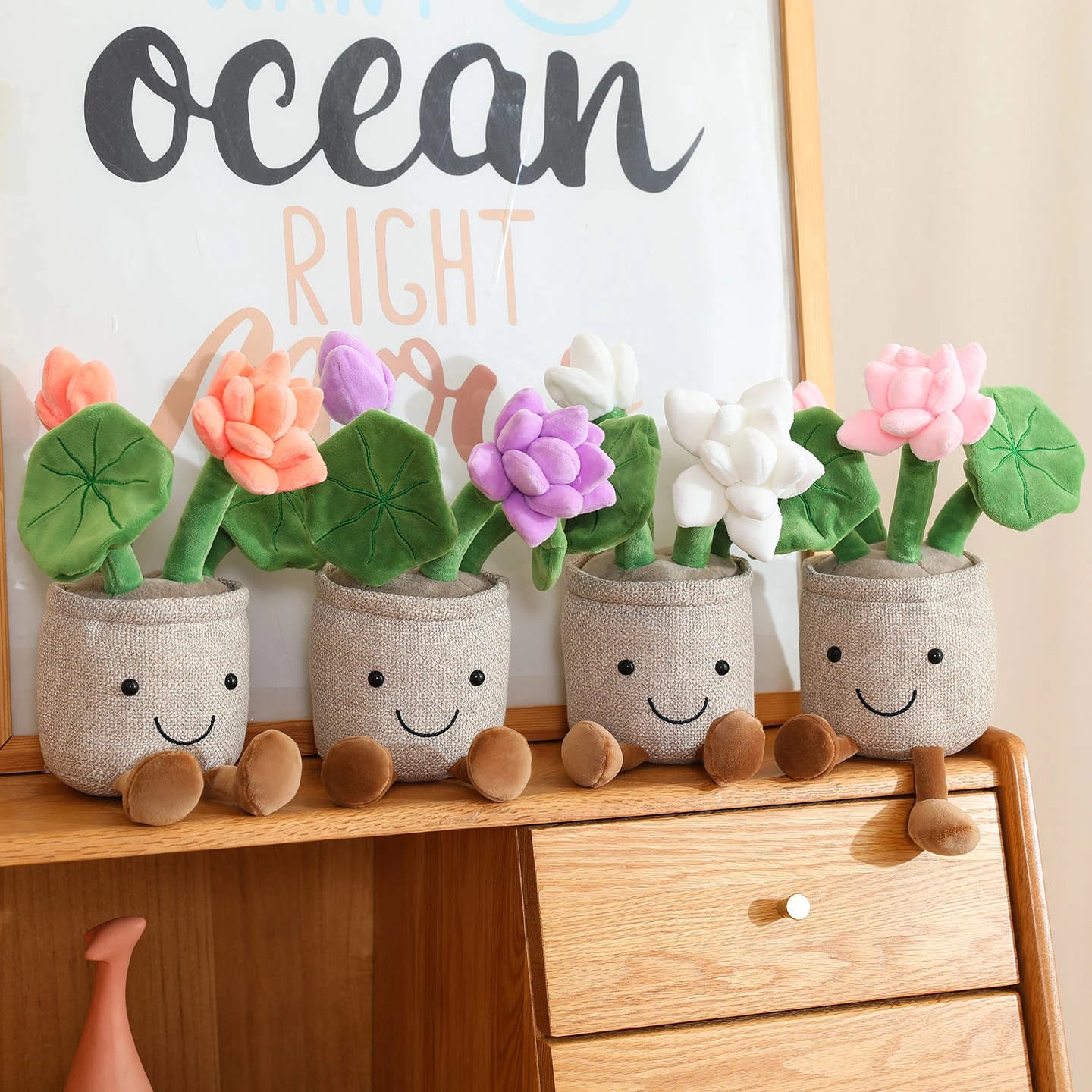 Lifelike Tulip Succulent Plants Plush Stuffed Bookshelf Decor Cake Toy Soft Doll Pendant Kawaii Pillow for Girls Birthday Gifts