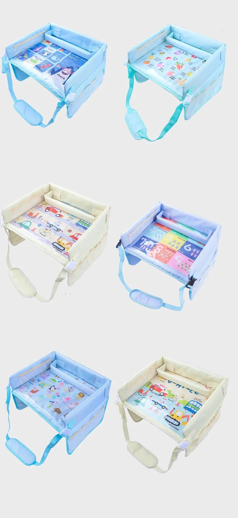 Organizer Tray Foldable for Car Child Safety Seat Stroller Kids Toy Food Cup Holder Desk Waterproof Baby Car Seat Organizer