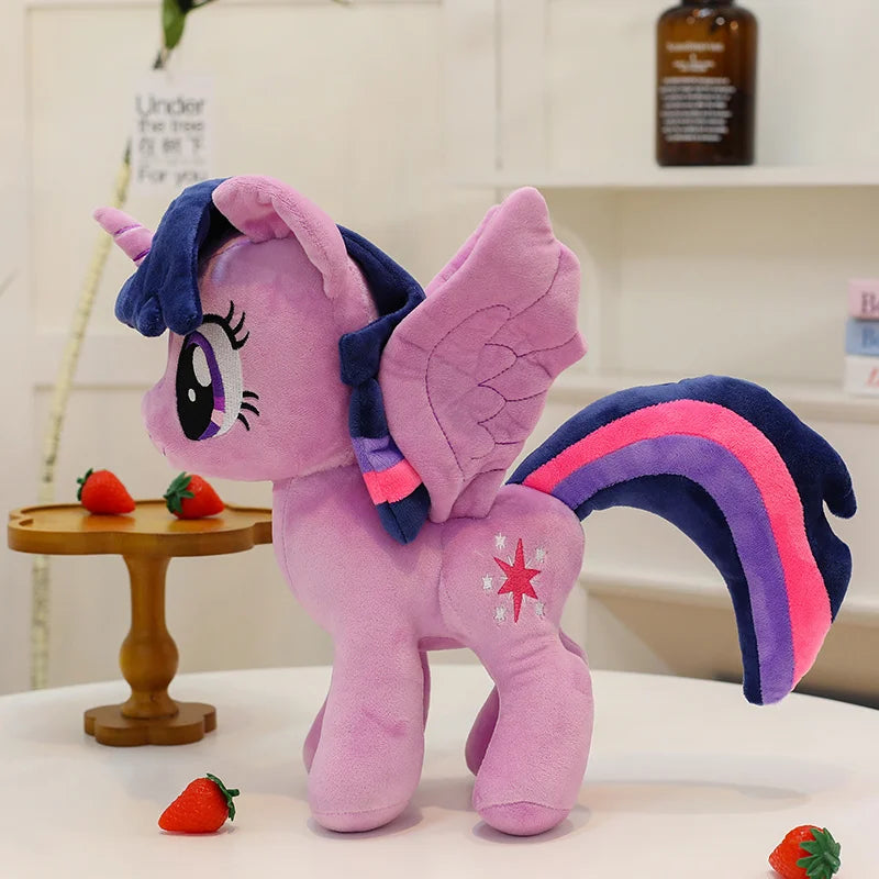 My Little Pony Plush Toy 28cm Cute Pony Stuffed Doll Soft Huggable Rainbow Pinkie Pie Birthday Gift Collection