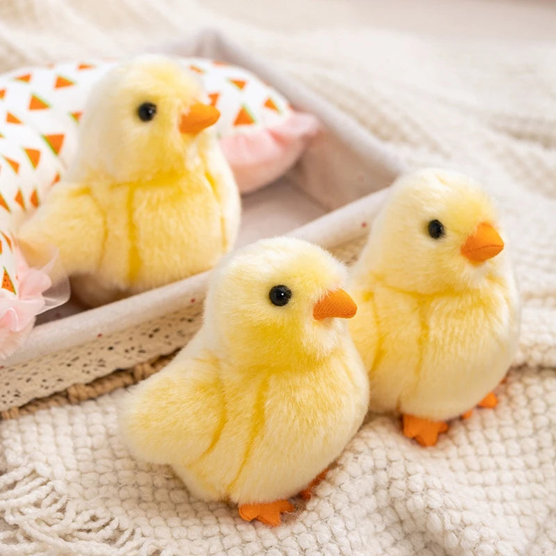 Hot Realistic Doll Yellow Plush Toy Artificial Animal 13cm Collection Toy Simulation Chick Doll Animal Stuffed Kid Birthday Gift