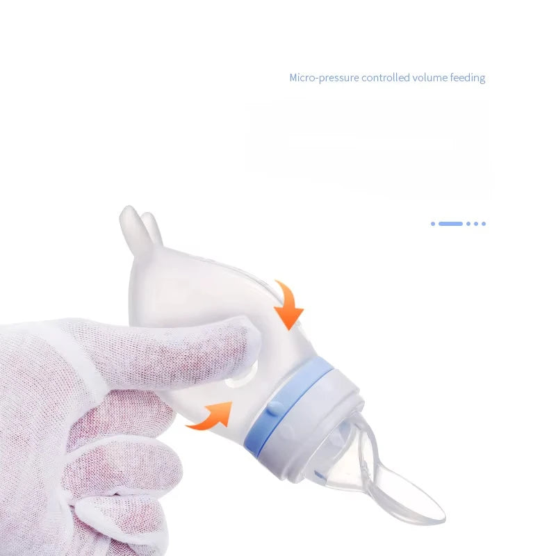 Baby Feeding Bottle Dolphin Silicone Rice Cereal Spoon Newborn Tableware Baby Goods Feeding Spoon Infant Utensils