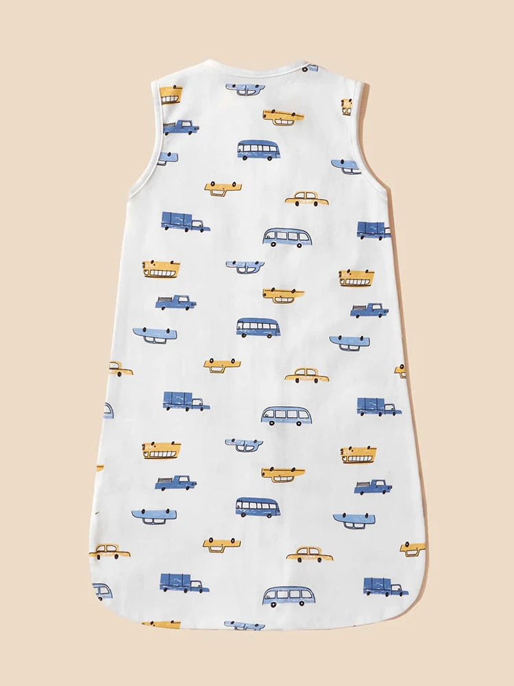 100% Cotton Baby Sleep Sack Sleepping Bag Sleeveless  Wearable Bedding Blanket Suit Summer Soft For Baby Toddler