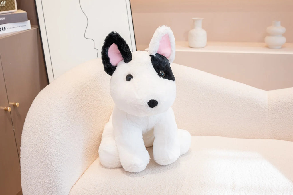 New 40/50cm Sitting Posture Bull Terrier Plush Toys Kawaii Pet Dog Stuffed Animal Toy Sleep Mate Throw Pillow Kid Birthday Gift