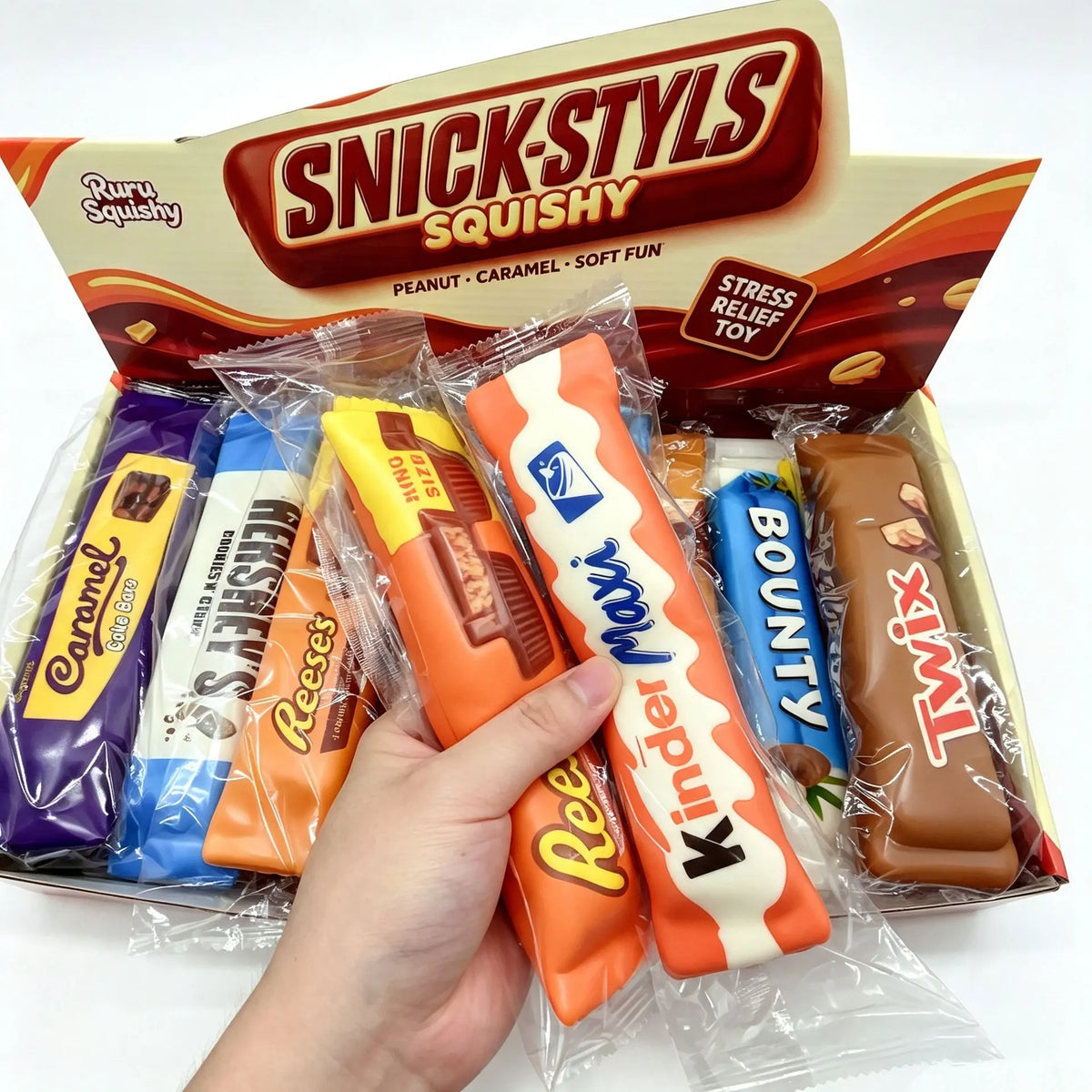 1/4/8PCS Simulation Chocolate Butter Sticks Squishy Toys Slow Rebound Soft Squeeze Toys Stress Relief Sensory Toys Party Favors