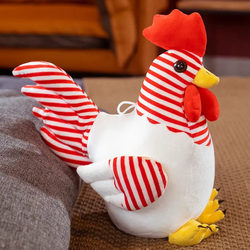 Nice 1pc Simulation Cock Plush Toys Stuffed Soft Chicken Dolls Animal Poultry Pillow Funny Home Cushion Decor Birthday Gift