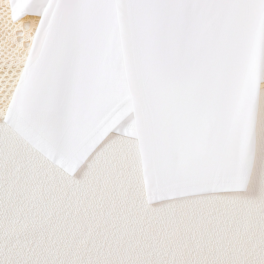 Children's Girls' Tops with Round neck, Cartoon Little girl Short sleeves, suitable for 1-7 Years old Girls' Casual Sets