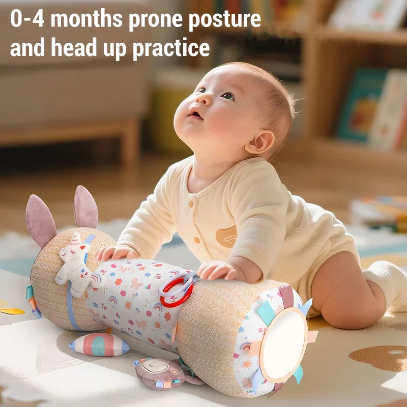 Double-Sided Tummy Time Pillow Baby Sensory Toys Soft Cushion for 0-18 Months Newborn Infant Crawling Training Montessori Gifts