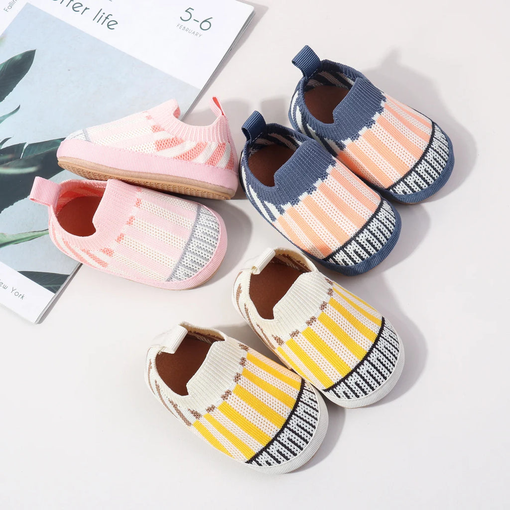 2025 Spring New Slip-on Toddler Shoes Baby First Walkers Boys Girls Autumn Non-Slip Classic Plaid Sneakers Sport Shoes