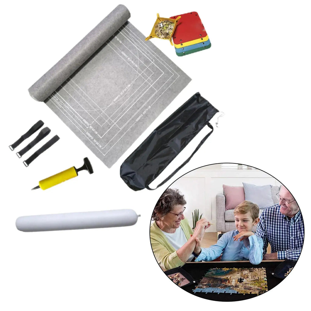 Jigsaw Puzzle Mat Roll Up, Saver Pad Portable Up to 2000 Pieces with Storage