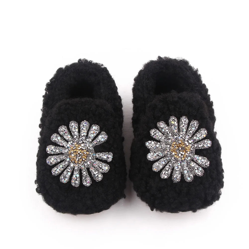 Baby Winter and Autumn Style Multiple Choices High Quality Soft Cotton Warm and Plush Toddler Shoes Anti-slip Sole Prewalking