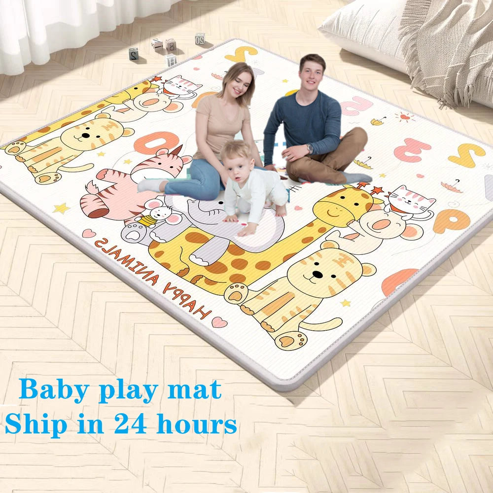 Crawling Play Mats Double Sided Pattern Baby Activities Non-toxic EPE Baby Activity Gym Room Mat Game Mat for Children's Mat Rug