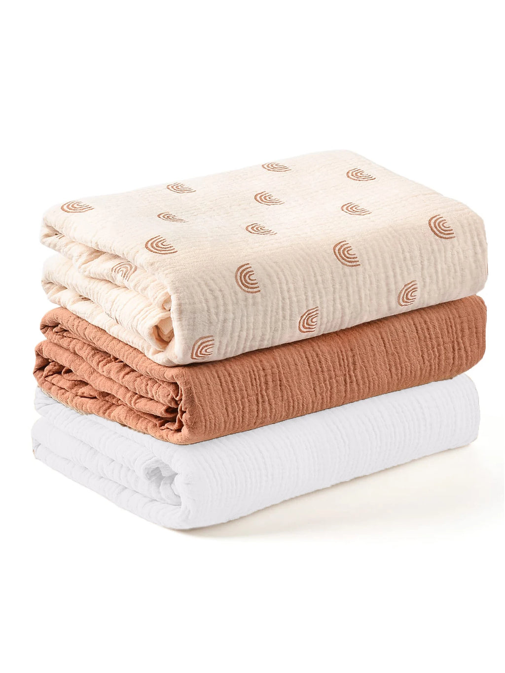 3PCS/set Soft Breathable Newborn Baby Receiving Blanket Muslin cotton Wholesale Swaddle Blankets