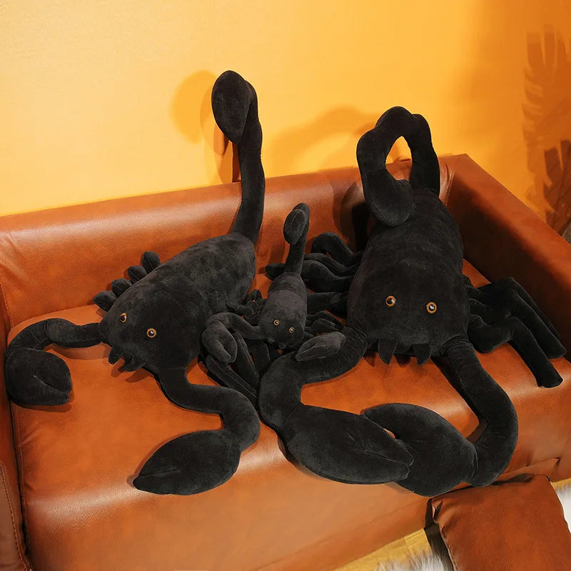 Lifelike Big Size Black Scorpion Plush Toys Simulation Pet Animal Creative Dolls Stuffed Toys For Christmas Birthday