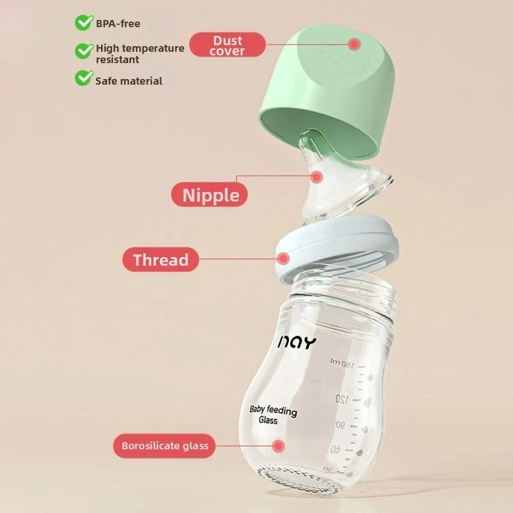 Glass Baby Feeding Bottle | Anti-Colic BPA-Free | Baby World SA
