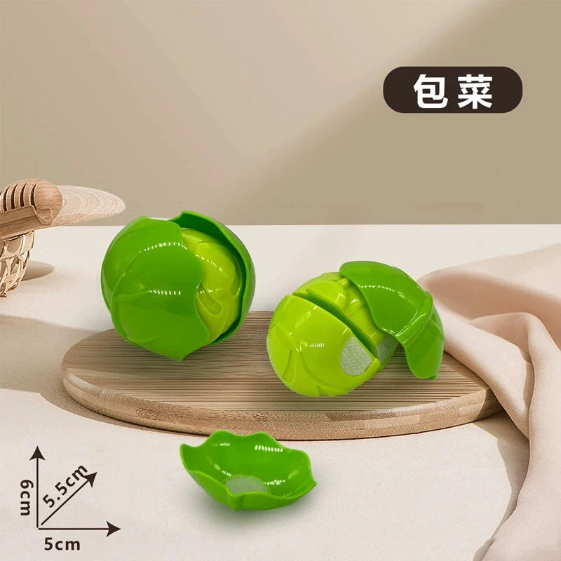 Chechele Montessori Simulation Educational Toy Set For Pretend Play Food Vegetables Fruits Bread Model Che-122