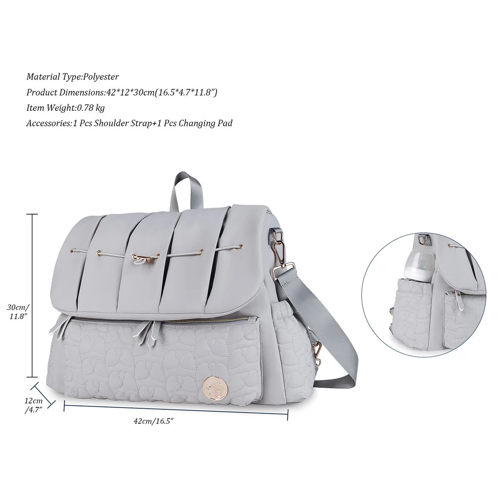 Baby Diaper Bag Backpack For Maternity Nappy Bag Removable Shoulder Straps Fashion Waterproof Mommy Handbag With Changing Pad