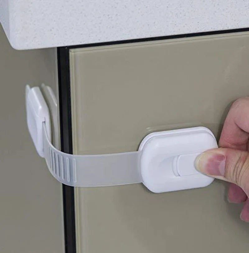 Multifunctional Banded Cabinet Door Safety Locks Drawer Locks Child Pet Proof Protective Latches for Home Security