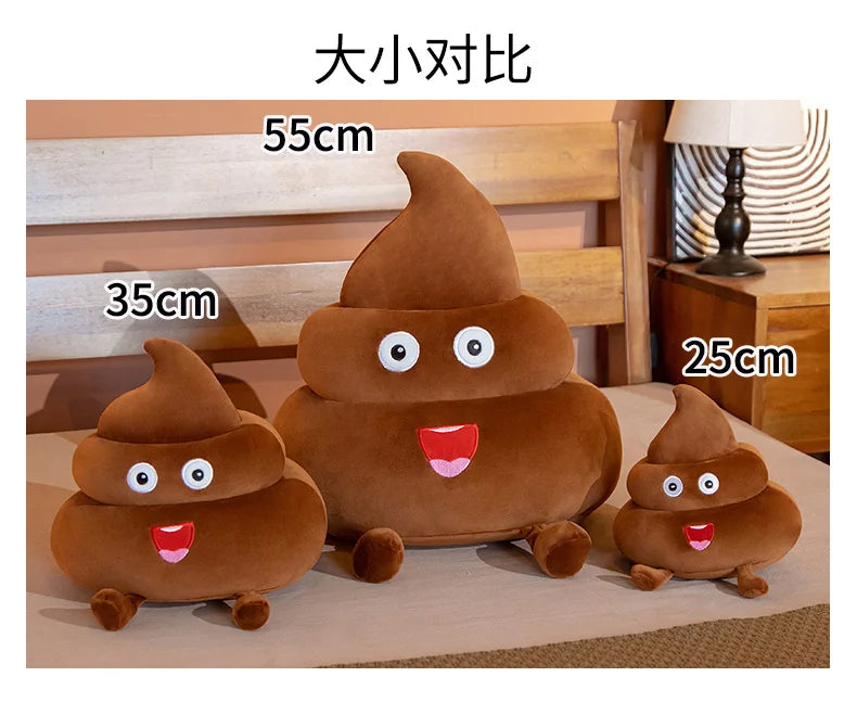 New 25cm/35/45CM Funny Poop Plushie Toys Simulation faeces Pillow Stuffed Soft Creative Sofa Cushion Interesting Birthday Gifts