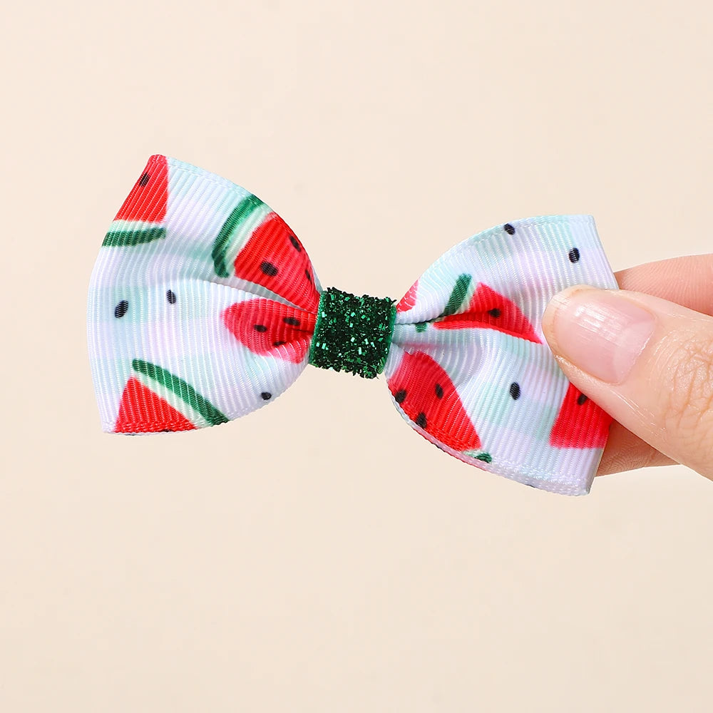 4Pcs Summer Watermelon Hair Clips Set for Kids Hair Accessories Girls Tourist Beach Vacation Headwear Hairgripes
