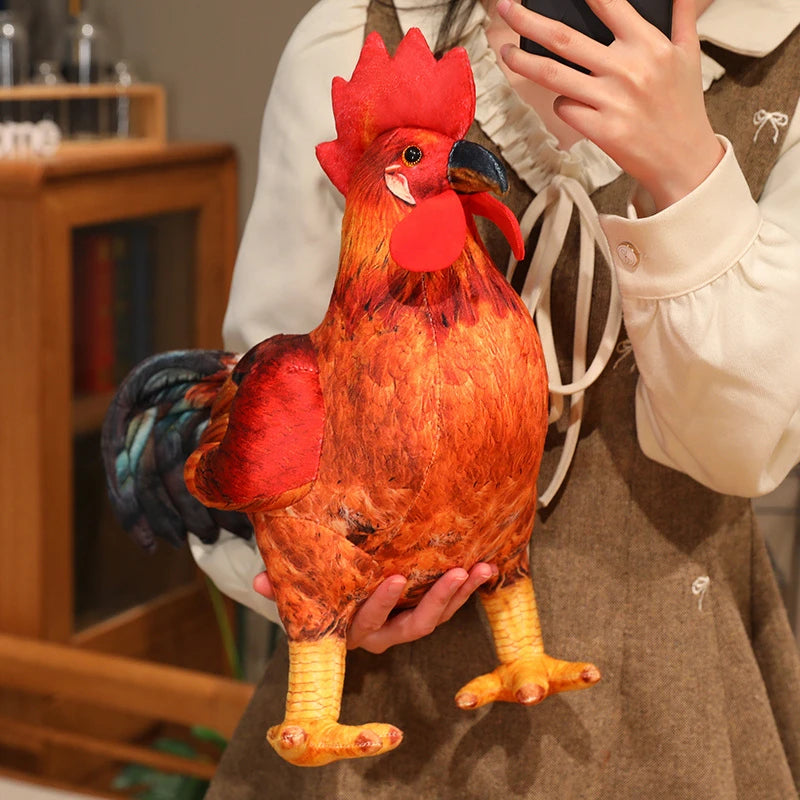 Hot High Quality 30/48cm Simulation Rooster Plush Toys Life Like Chicken Pillow Stuffed Soft Animal Dolls For Room Decor Gift