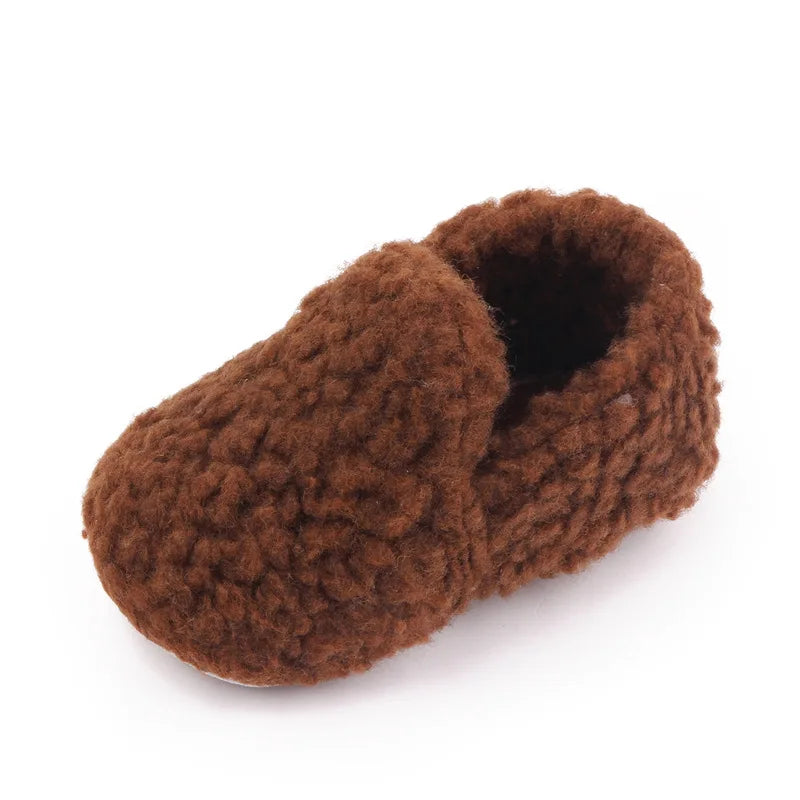 Baby Toddler Shoes Non Slip Plush Warm Cotton Prewalking Anti Slip Sole Model 01