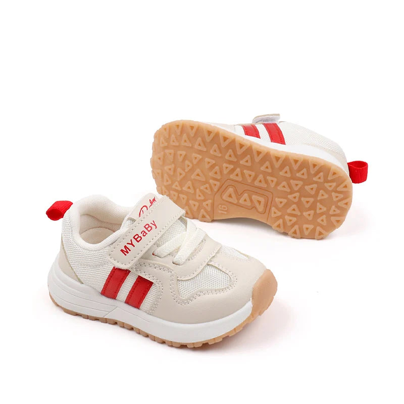 Spring and Autumn Children Sneakers Three Colors Rubber Soled Non-slip Fashion Design Baby Girls and Boys Prewalker Shoes BM07