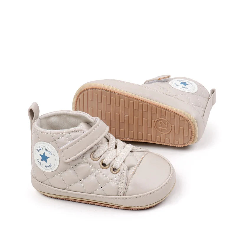 2025 Baby Boy Girl Spring and Autumn Fashion Design TPR Sole Anti Slip Walking Shoes High Quality Breathable Prewalker Shoes