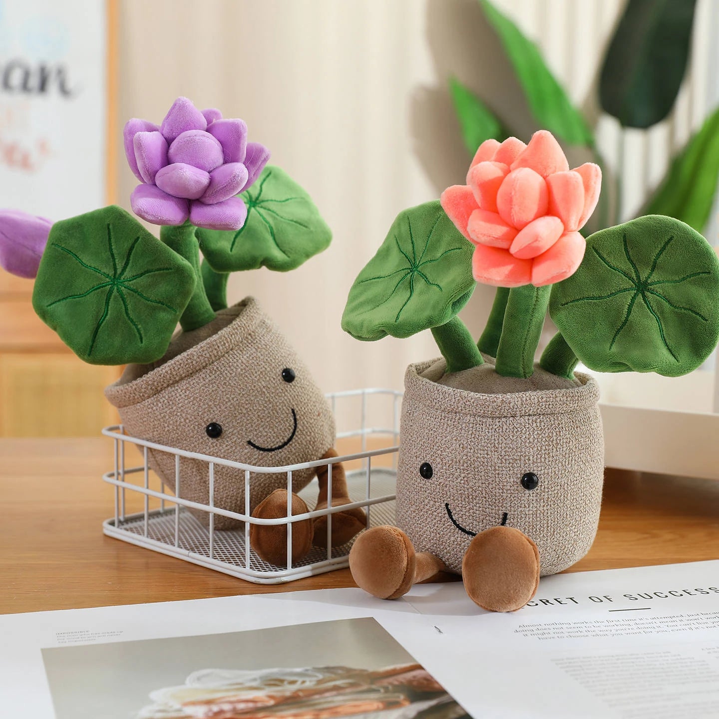 Lifelike Tulip Succulent Plants Plush Stuffed Bookshelf Decor Cake Toy Soft Doll Pendant Kawaii Pillow for Girls Birthday Gifts