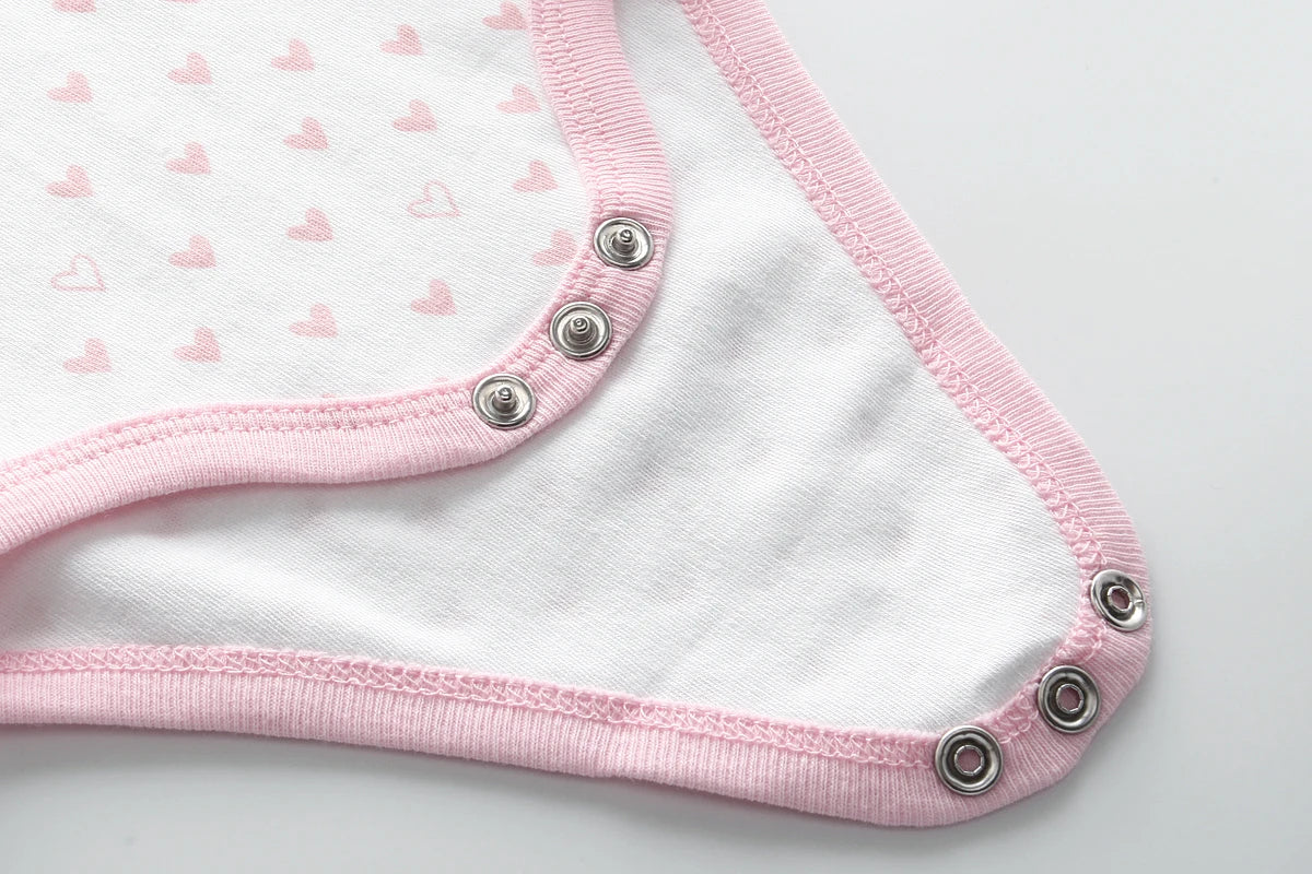 10-Pack Fashion Cute Baby Boys Girls Clothing Set 0-12 Months Bebe Unisex Short Sleeve Bodysuits+Bibs Suits Summer Newborn Cloth
