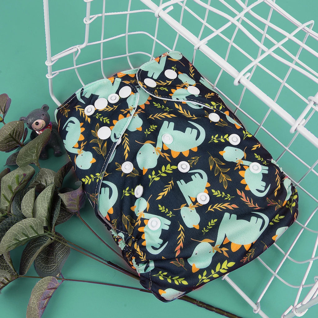 1pc ALVABABY Modern Cloth Nappy Eco-Friendly Baby Cloth Diaper Snaps Adjustable Polyester Pocket Diaper Shell