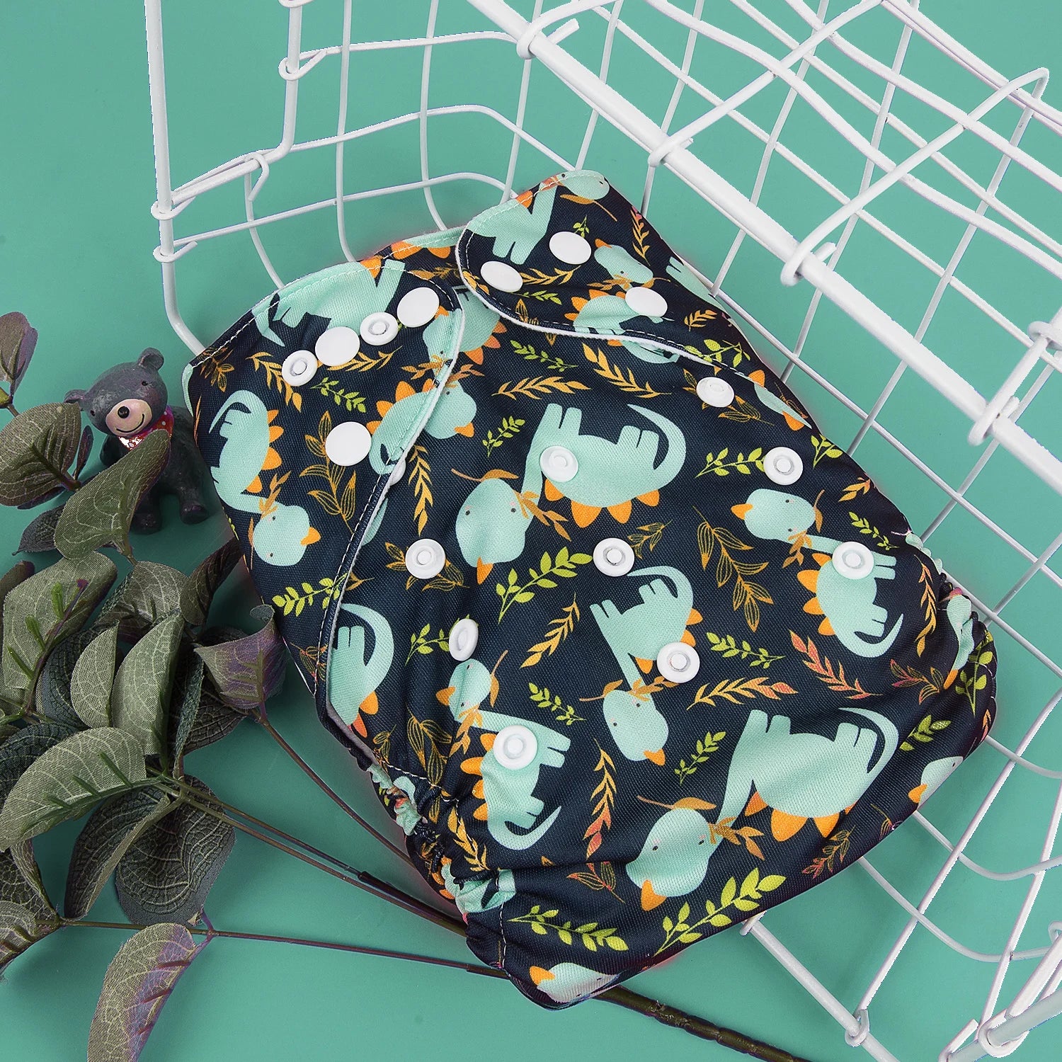1pc ALVABABY Modern Cloth Nappy Eco-Friendly Baby Cloth Diaper Snaps Adjustable Polyester Pocket Diaper Shell