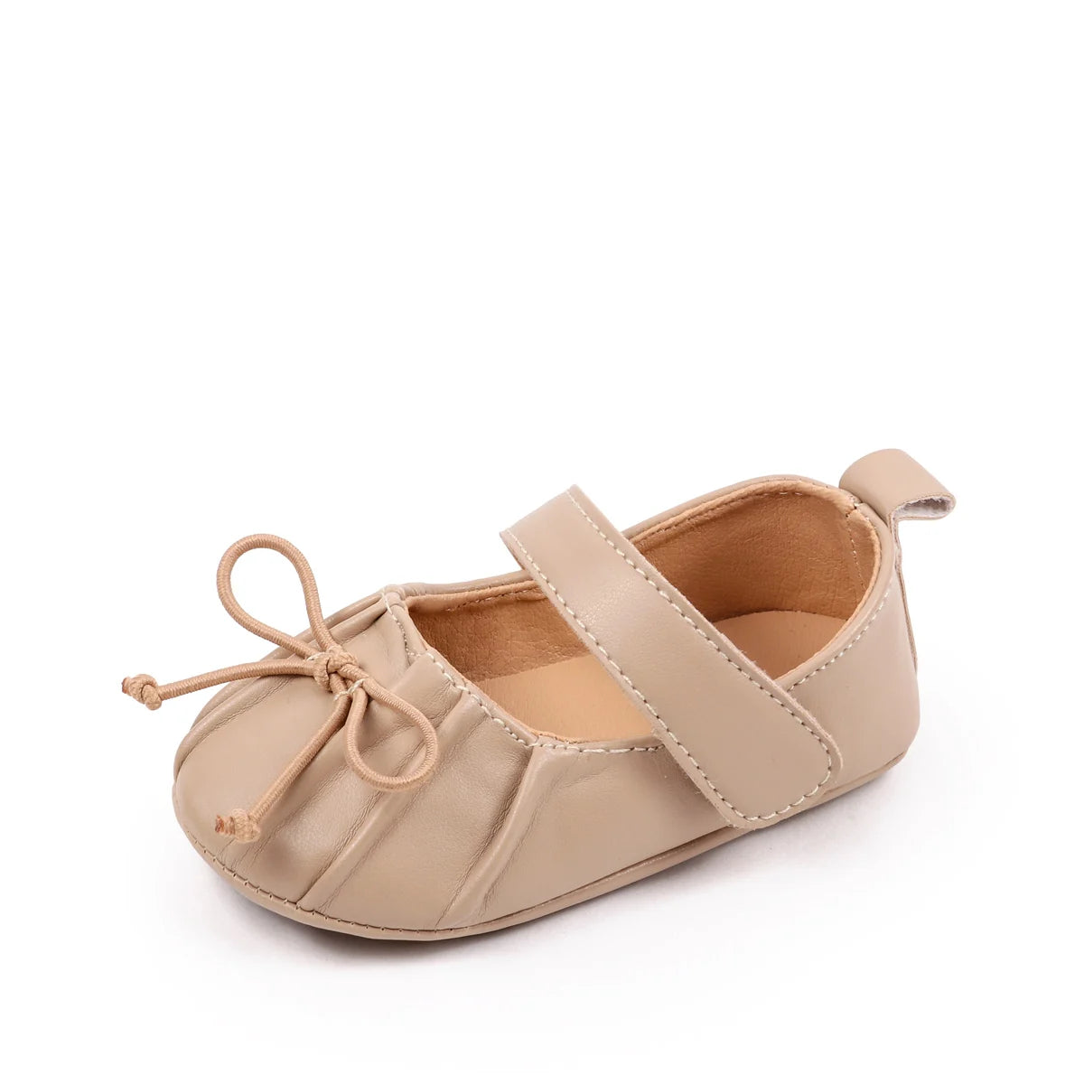 Baby First Walking Shoes Non Slip PU Leather Upper With Soft TPR Sole Model 0-18M Three Colors