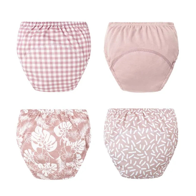 4Pcs Baby Diaper Training Pants Toddler Underwear Cotton Washable Infant Nappies Cloth Diapers Reusable Kids Shorts 11-18kg