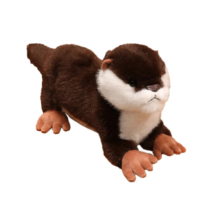 New 40cm Cute Otter Plush Toys Fluffy Cozy Magnetic Animal Doll Cute Well-behaved Lying Doll Funny Toys Nice Accompany Gift
